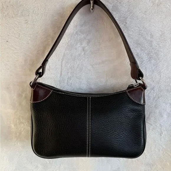 Dooney & Bourke Black and Brown Shoulder Bag - Picture 2 of 10